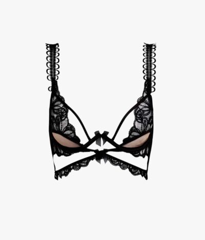 Swirly Floral Embroidered Bra