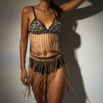 Crystal fringed metal bra - Image 3