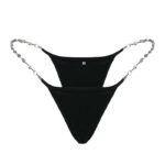 T-shaped Trendy Metal Chain Transparent Lace Personality T Underwear - Image 2