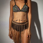 Crystal fringed metal bra - Image 2