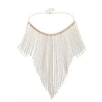 Cross-border Exaggerated Rhinestone Long Tassel Belly Dance Nightclub Sexy Dress Body Chain Suit - Image 4