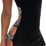 Women's Temperament Fashion Hollow Wrap Breast Dress - Image 3