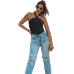 Knitted Sleeveless Halter Jumpsuit - Image 4