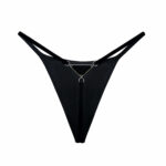 Chain V Pants Sexy Black Panties Women's Metal Thong - Image 5
