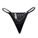 Chain V Pants Sexy Black Panties Women's Metal Thong - Image 10