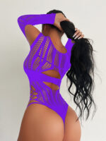 Sexy Underwear Long Sleeve Fishnet Clothes Skinny Hollow-out Hip Skirt - Image 2