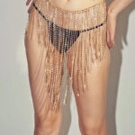 Cross-border Exaggerated Rhinestone Long Tassel Belly Dance Nightclub Sexy Dress Body Chain Suit - Image 7