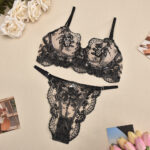Sexy Mesh Embroidered Sexy Lingerie Suit Women - Image 4